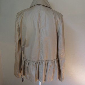 Darjoni Cotton Tan Ruffle Back Jacket Blazer Size L